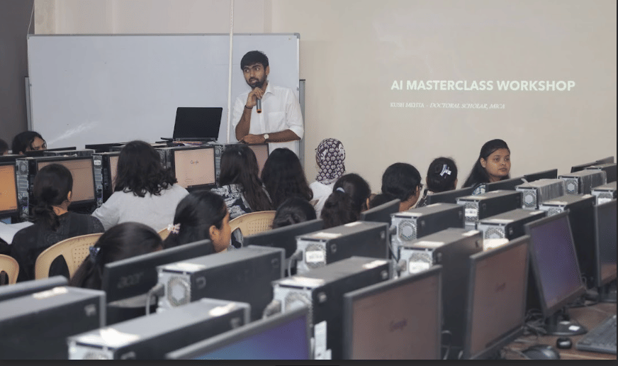 L J Institute of Media and Communications Ahmedabad AI Workshop photo 2